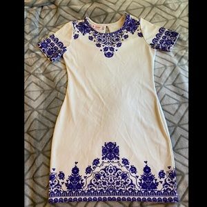 Royal blue and White dress